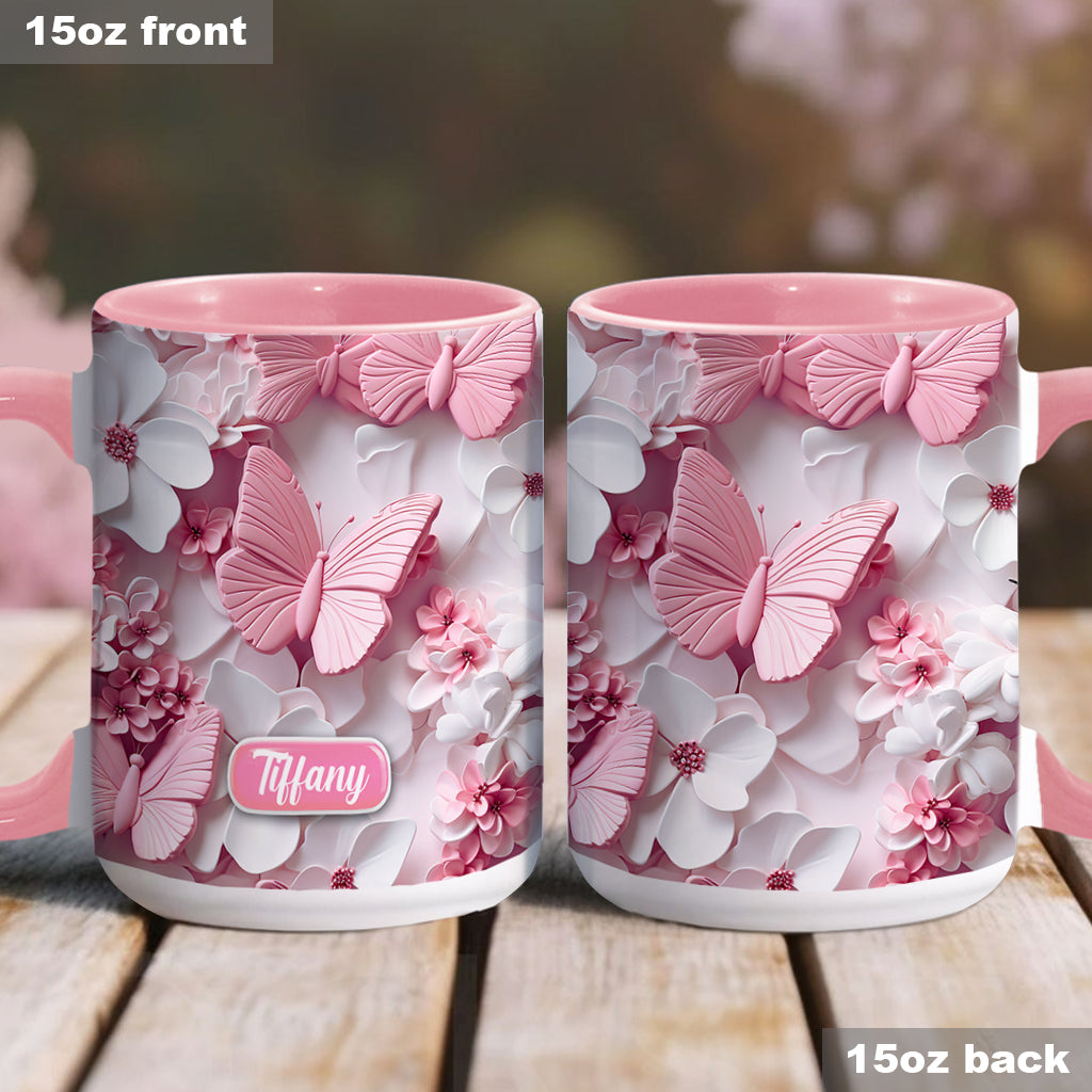 Wunderschöne Schmetterlinge – Personalisierte Tasse mit Schmetterlingsmotiv