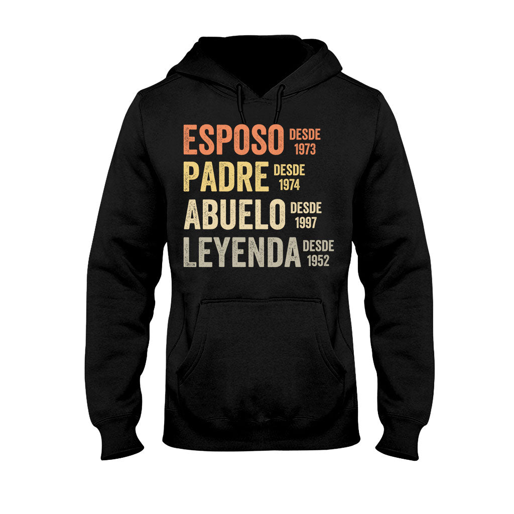 Esposo Padre Abuelo Leyenda - Personalized Father T-shirt And Hoodie