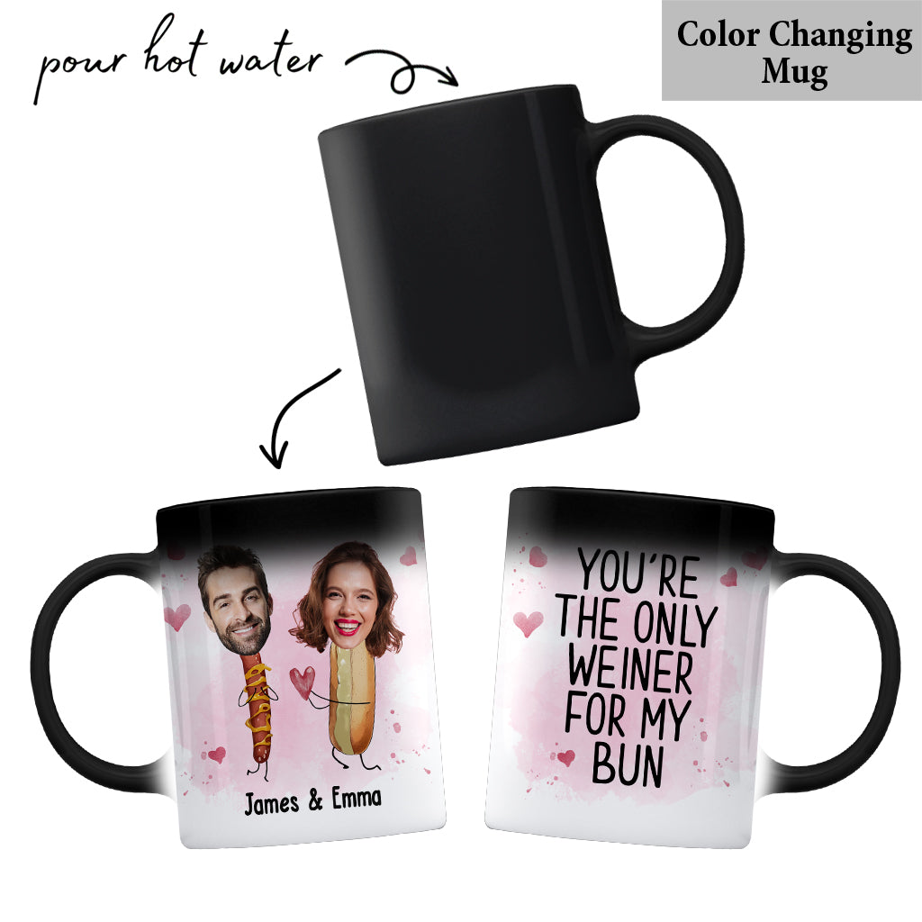 You're The Only Weiner For My Bun - Personalized Couple Mug