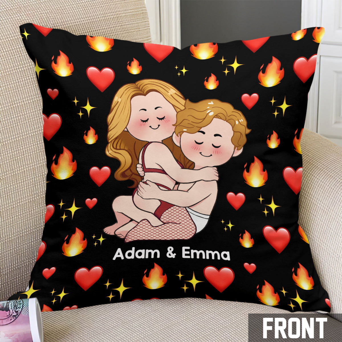 Thanks For Being So HOT - Personalized Couple Throw Pillow
