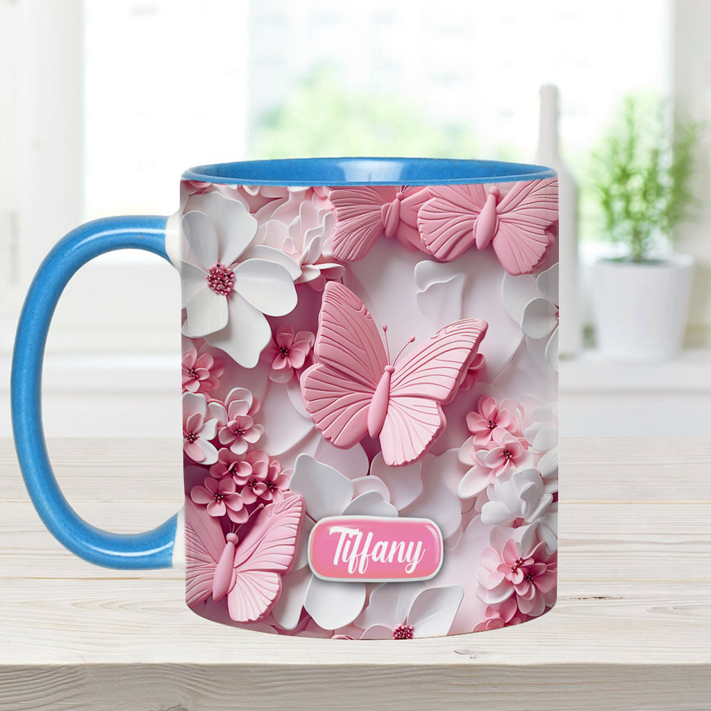 Wunderschöne Schmetterlinge – Personalisierte Tasse mit Schmetterlingsmotiv