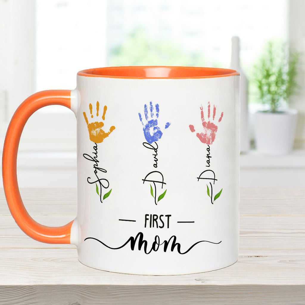 First Mom Now Grandma - Personalized Mother Accent Mug