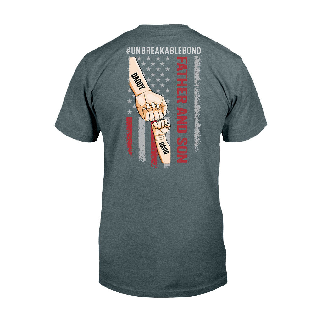 Father Son Unbreakable Bon - Personalized Father T-shirt and Hoodie