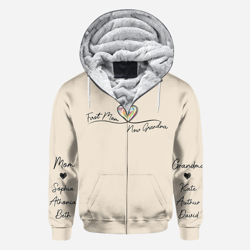 First Mom Now Grandma - Personalized Grandma All Over Shirt