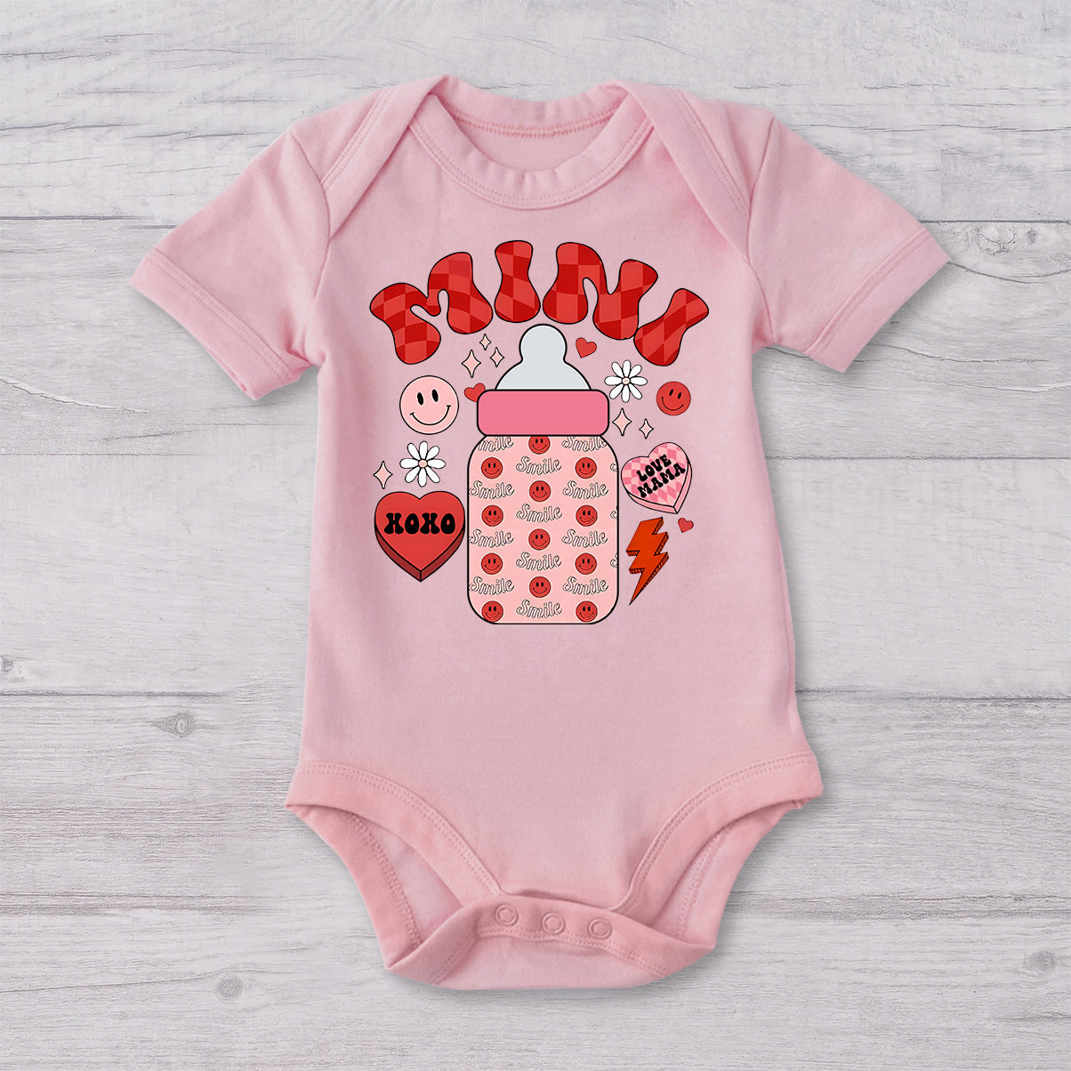 Mama And Mini - Personalized Mother T-shirt And Baby Onesie