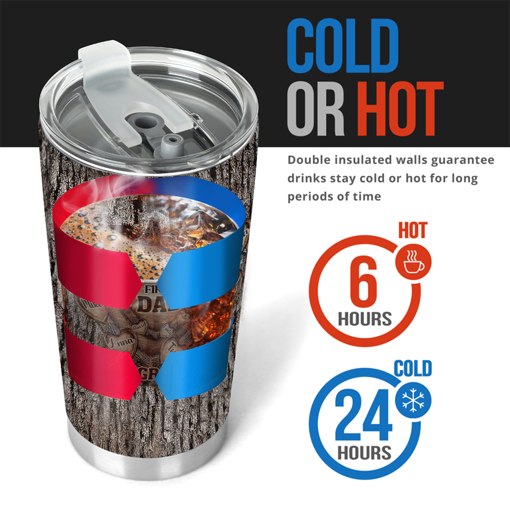 First Dad Now Grandpa - Personalized Father Tumbler