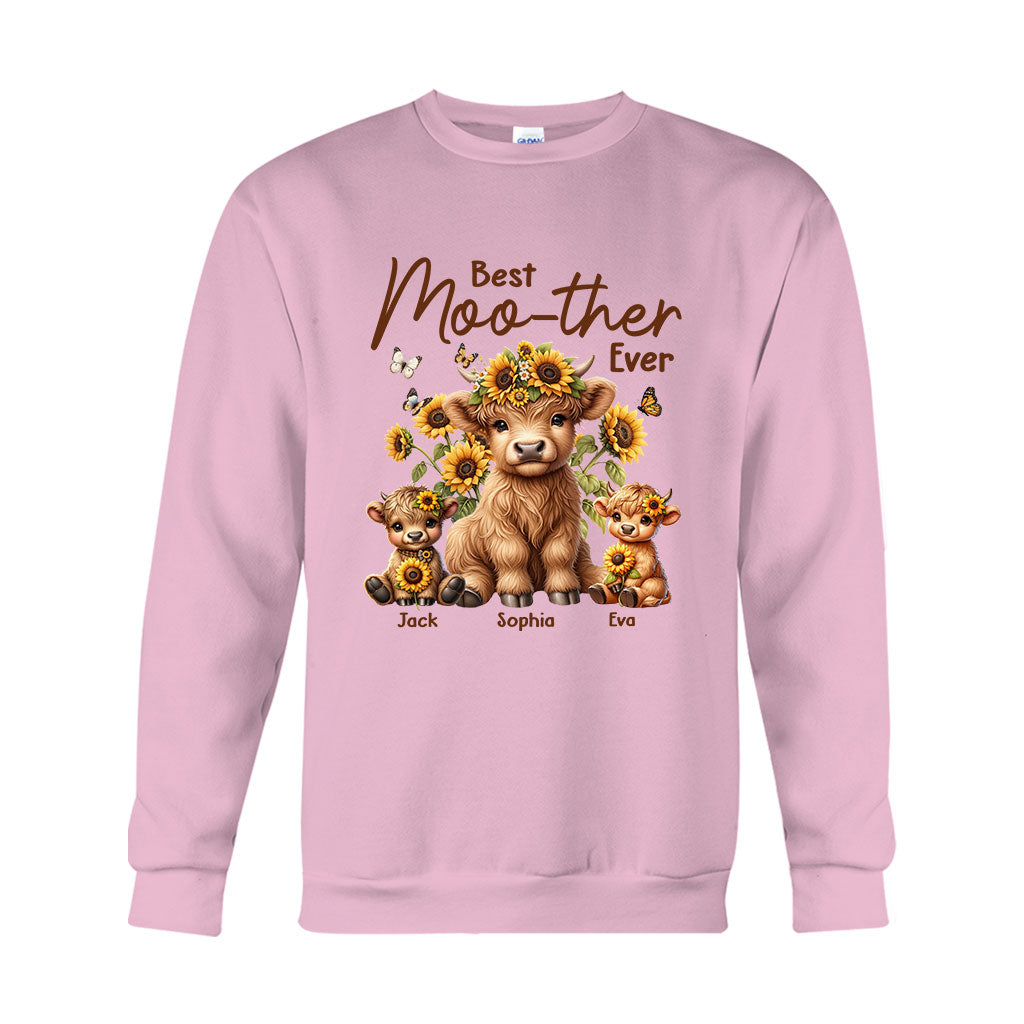 Best Moo-ther Ever - Personalized Mother T-shirt And Hoodie