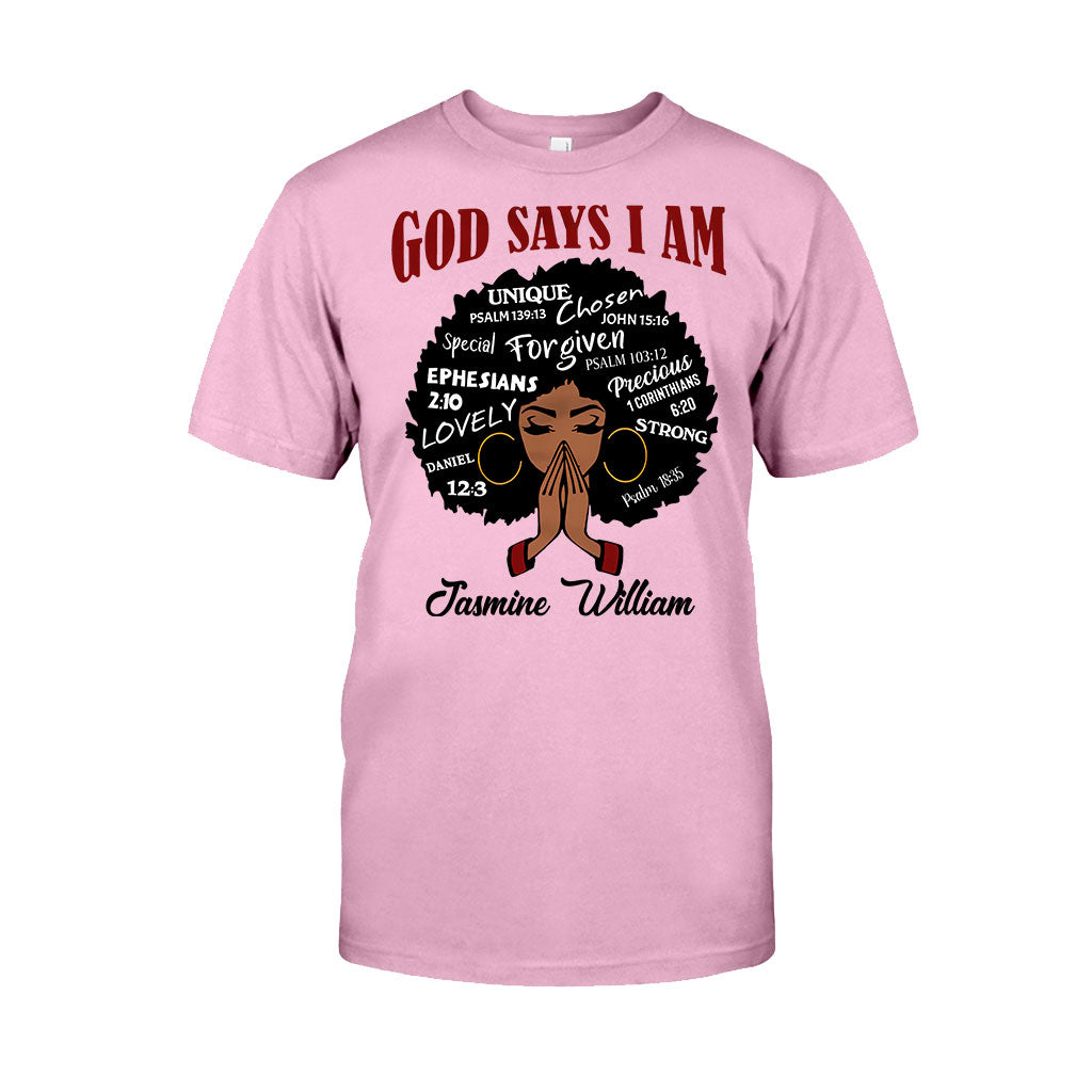 Gott sagt, ich bin es – Personalisiertes T-Shirt und Hoodie für Afroamerikaner
