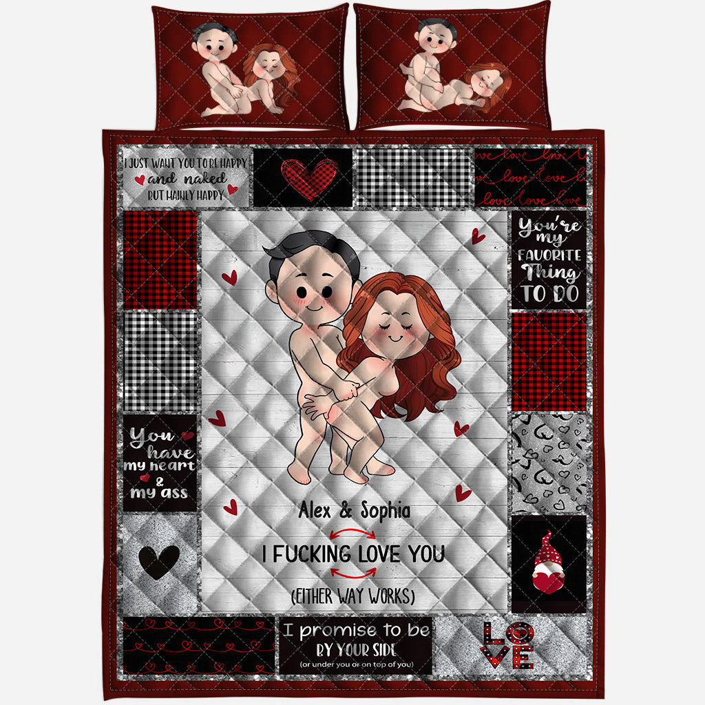 I Love You - Personalized Couple Quilt Set