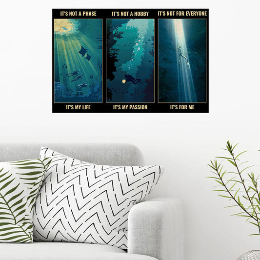 It's Not A phase It's My Life - Scuba Diving Poster
