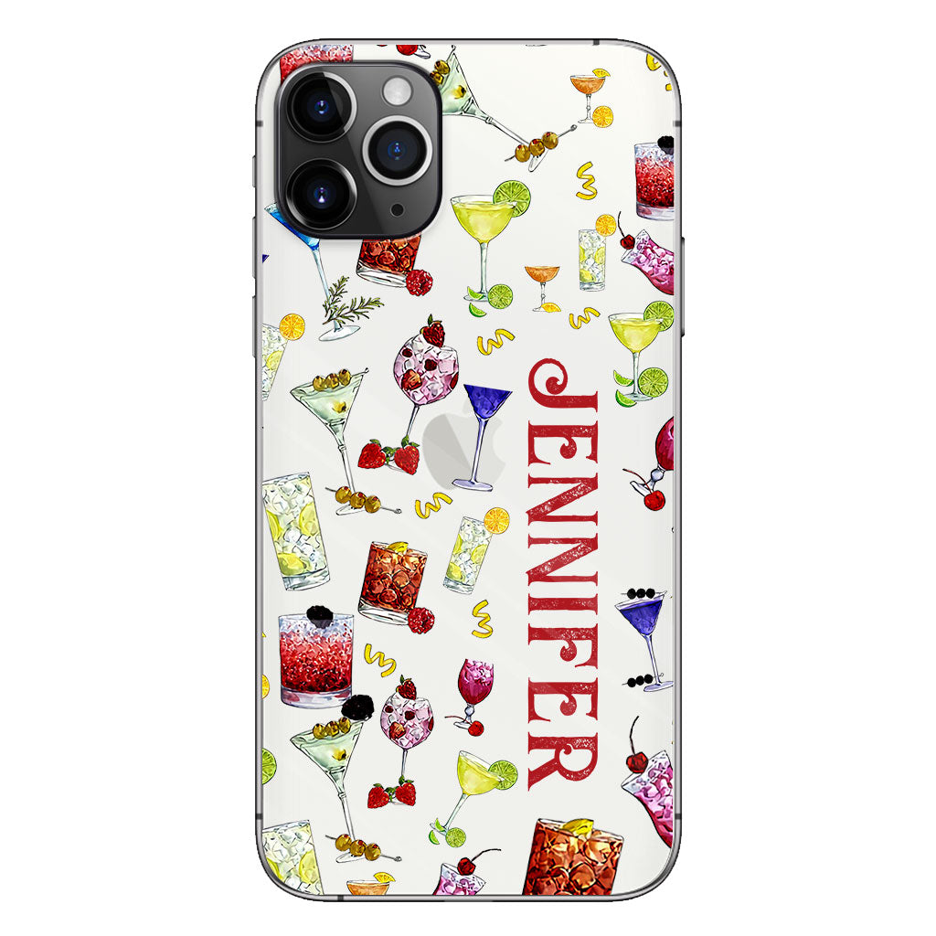 Sommerfeeling – Personalisierte transparente Cocktail-Handyhülle