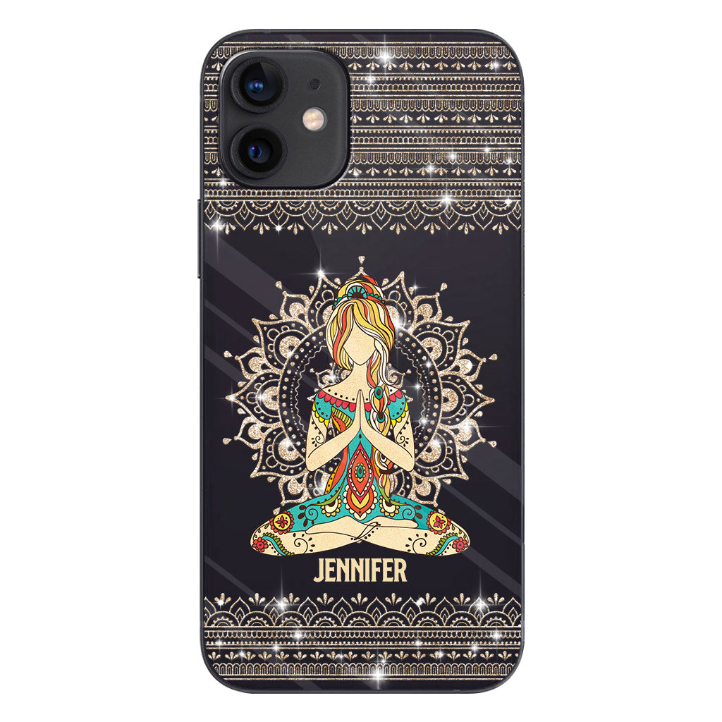 Laissez tomber - Coque de téléphone transparente personnalisée de yoga