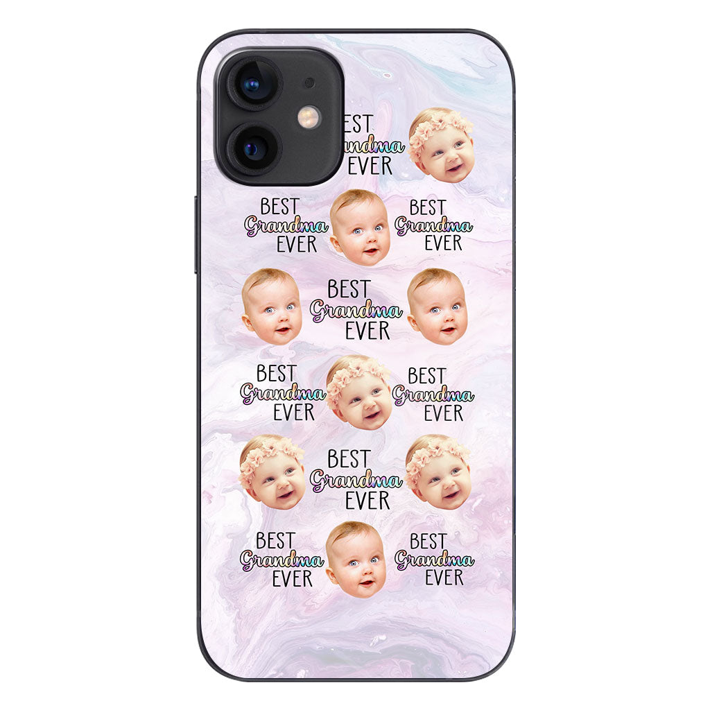 Meilleure grand-mère du monde - Cadeau pour grand-mère, maman, tante - Coque de téléphone transparente personnalisée