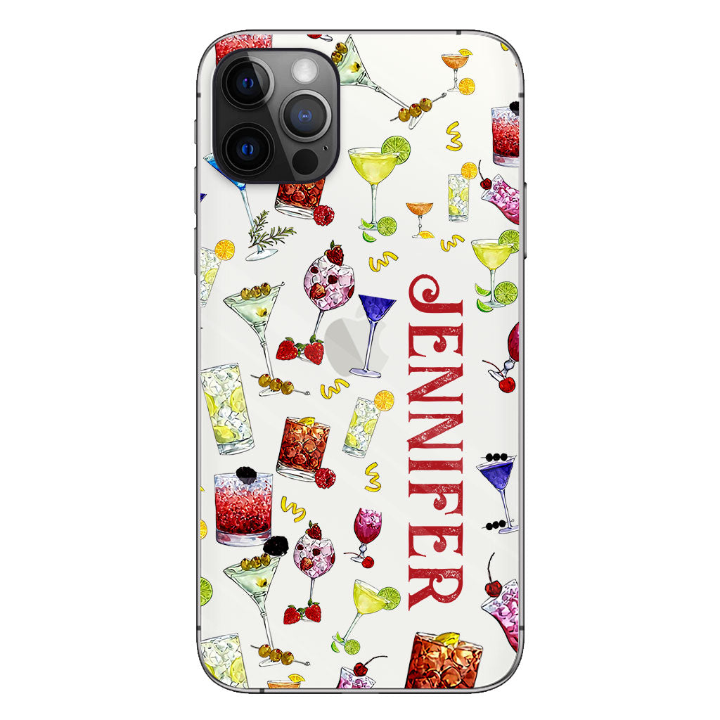 Sommerfeeling – Personalisierte transparente Cocktail-Handyhülle