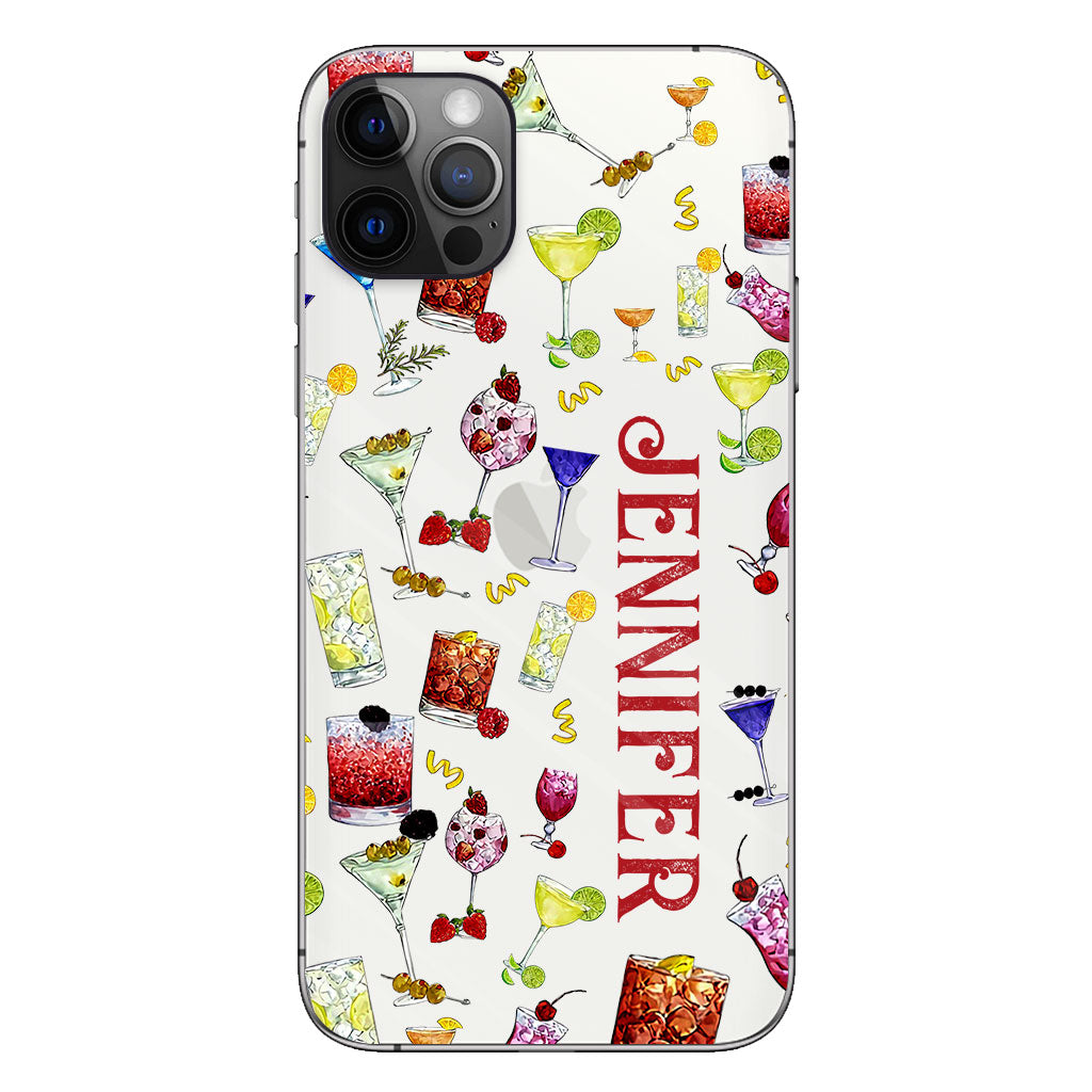 Sommerfeeling – Personalisierte transparente Cocktail-Handyhülle