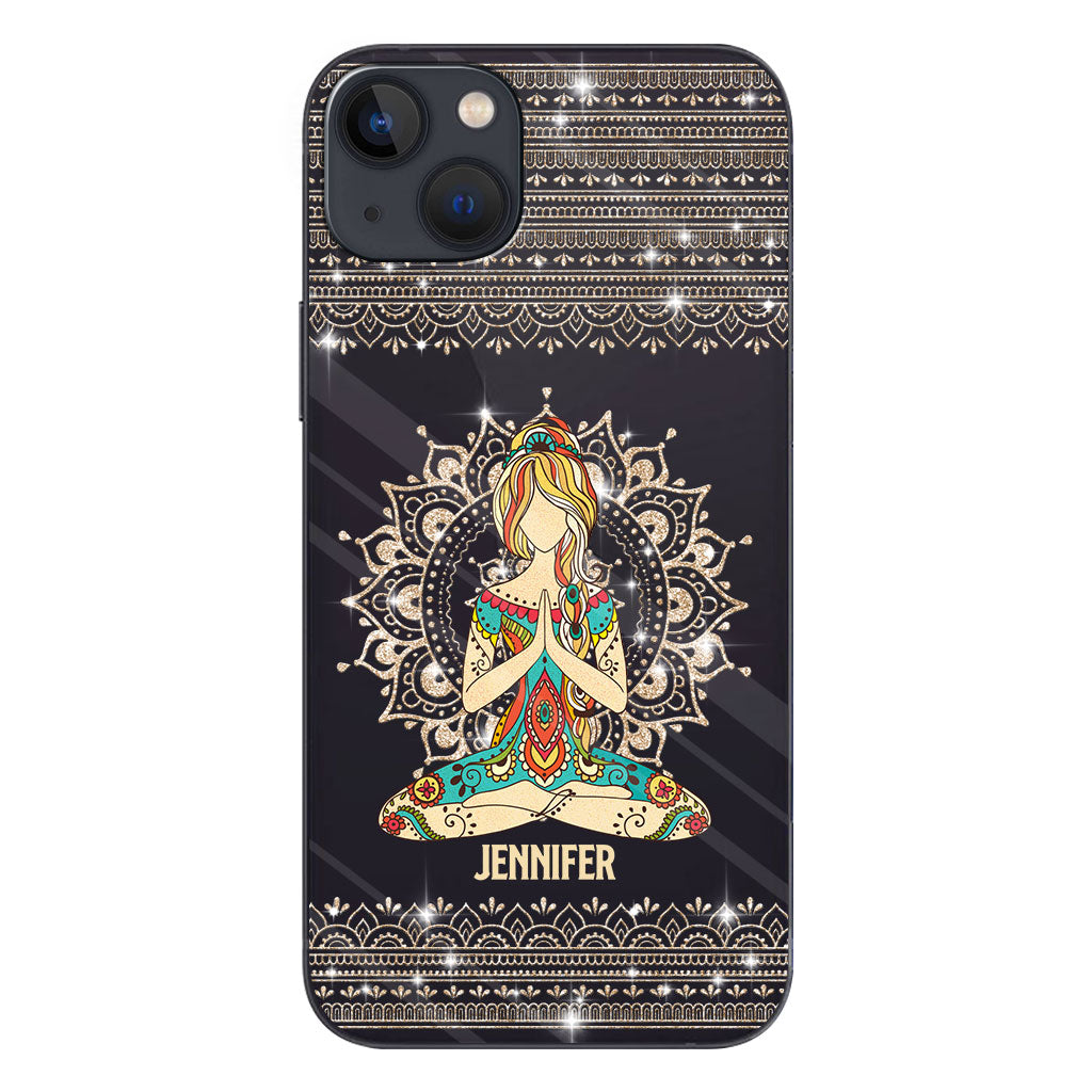 Laissez tomber - Coque de téléphone transparente personnalisée de yoga