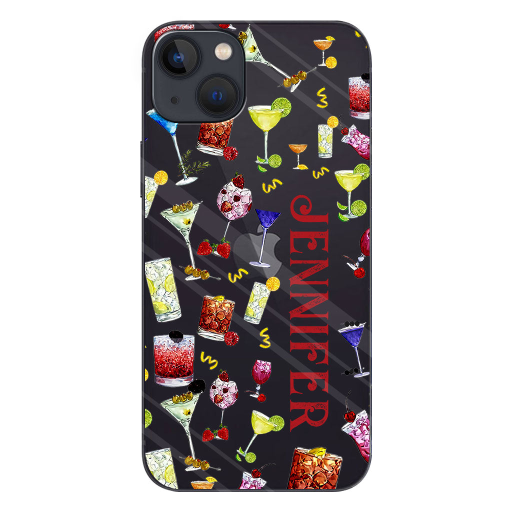 Sommerfeeling – Personalisierte transparente Cocktail-Handyhülle