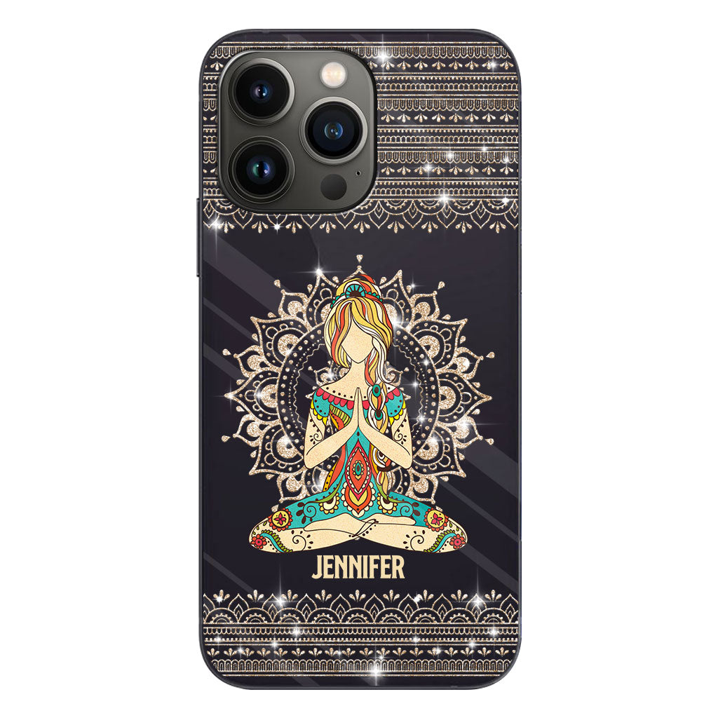 Laissez tomber - Coque de téléphone transparente personnalisée de yoga