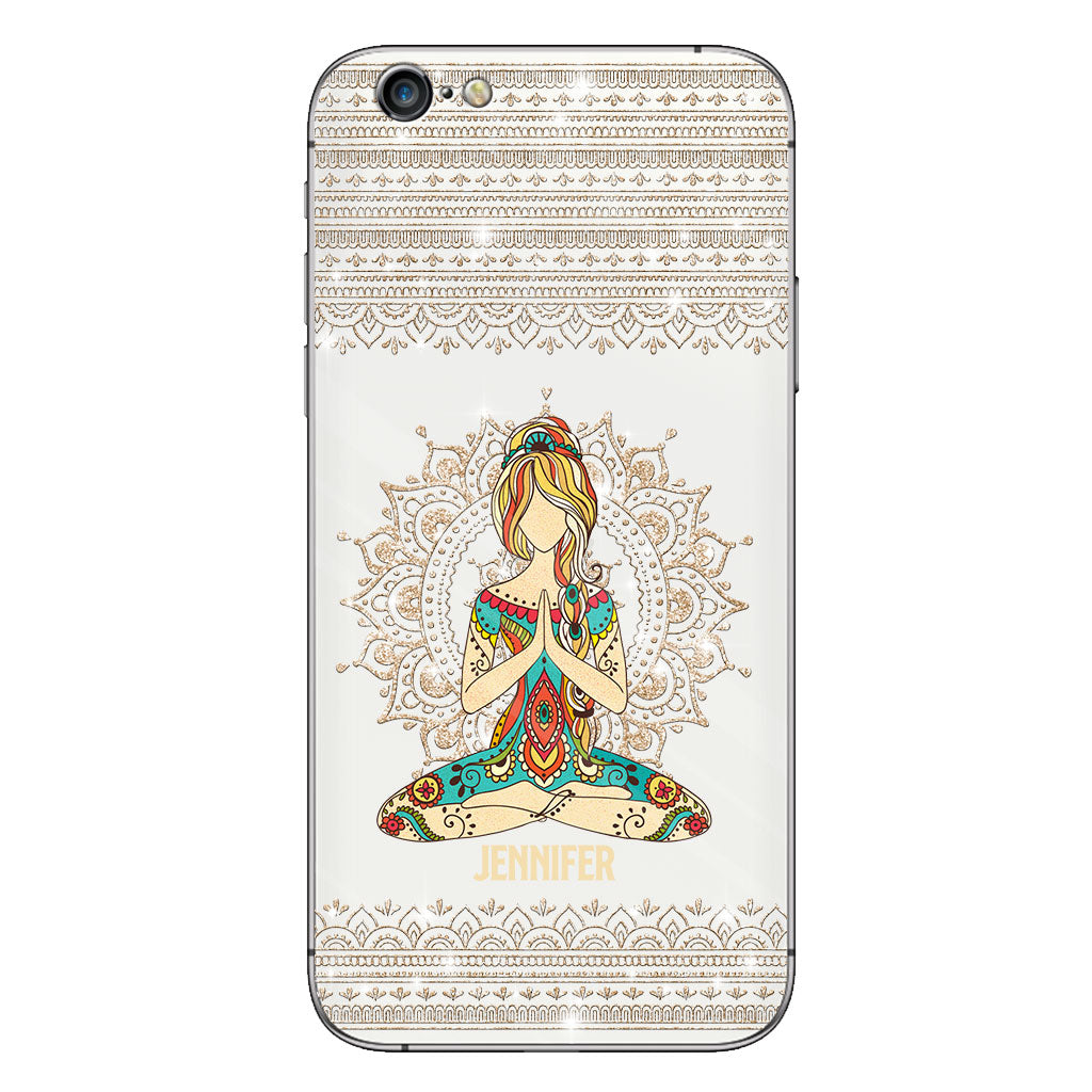 Laissez tomber - Coque de téléphone transparente personnalisée de yoga