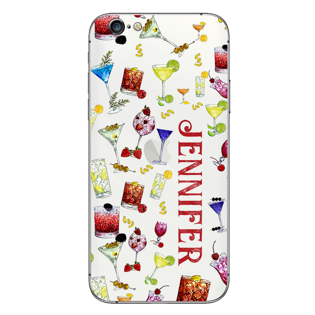 Sommerfeeling – Personalisierte transparente Cocktail-Handyhülle