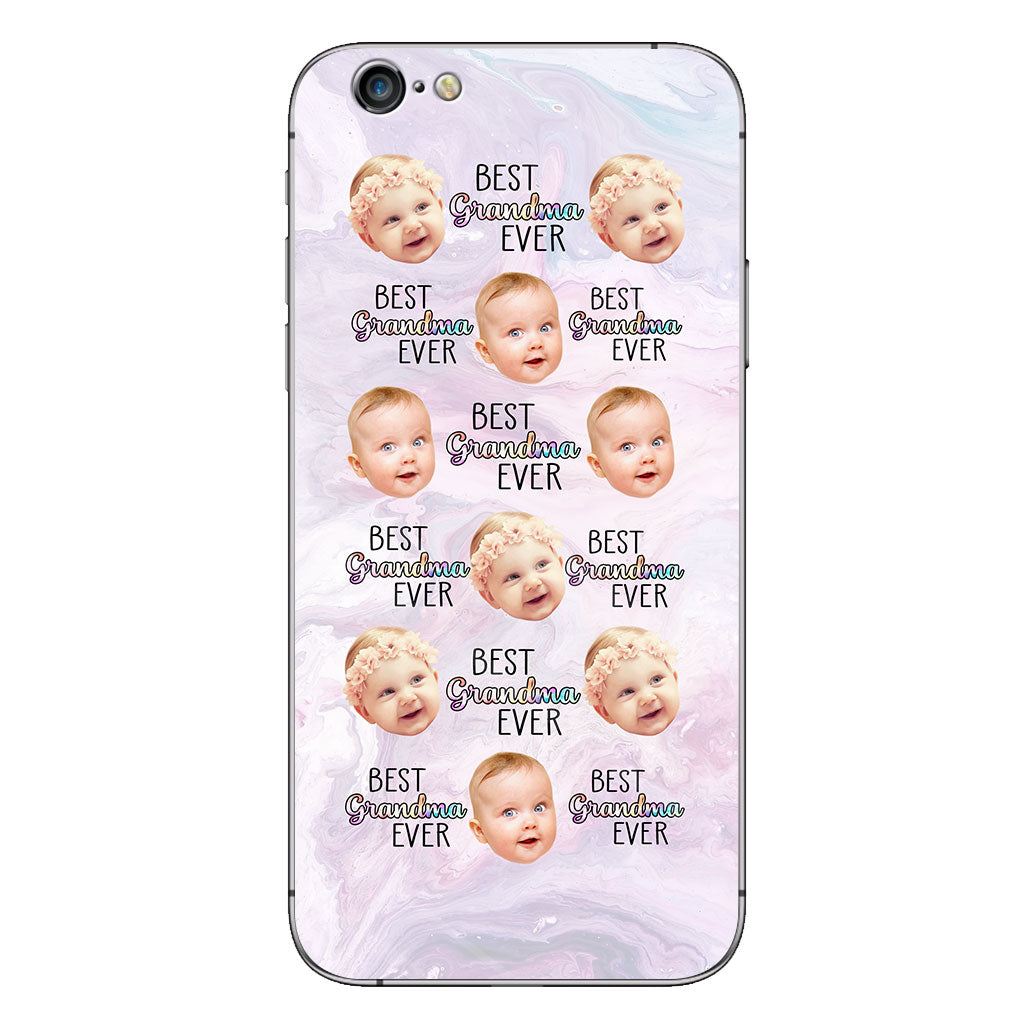 Meilleure grand-mère du monde - Cadeau pour grand-mère, maman, tante - Coque de téléphone transparente personnalisée