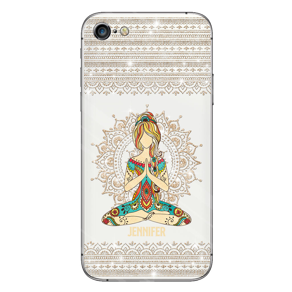 Laissez tomber - Coque de téléphone transparente personnalisée de yoga