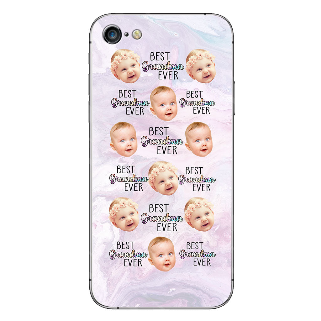 Meilleure grand-mère du monde - Cadeau pour grand-mère, maman, tante - Coque de téléphone transparente personnalisée