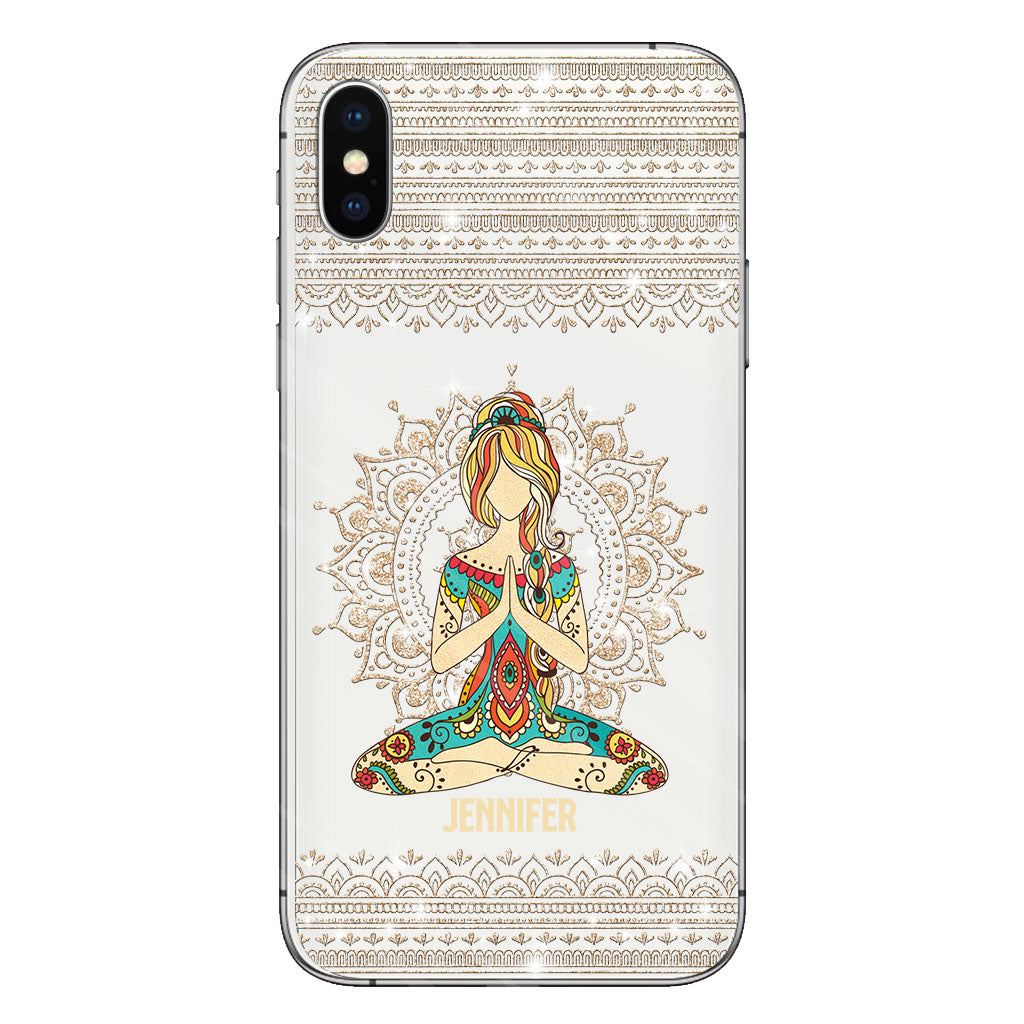 Laissez tomber - Coque de téléphone transparente personnalisée de yoga