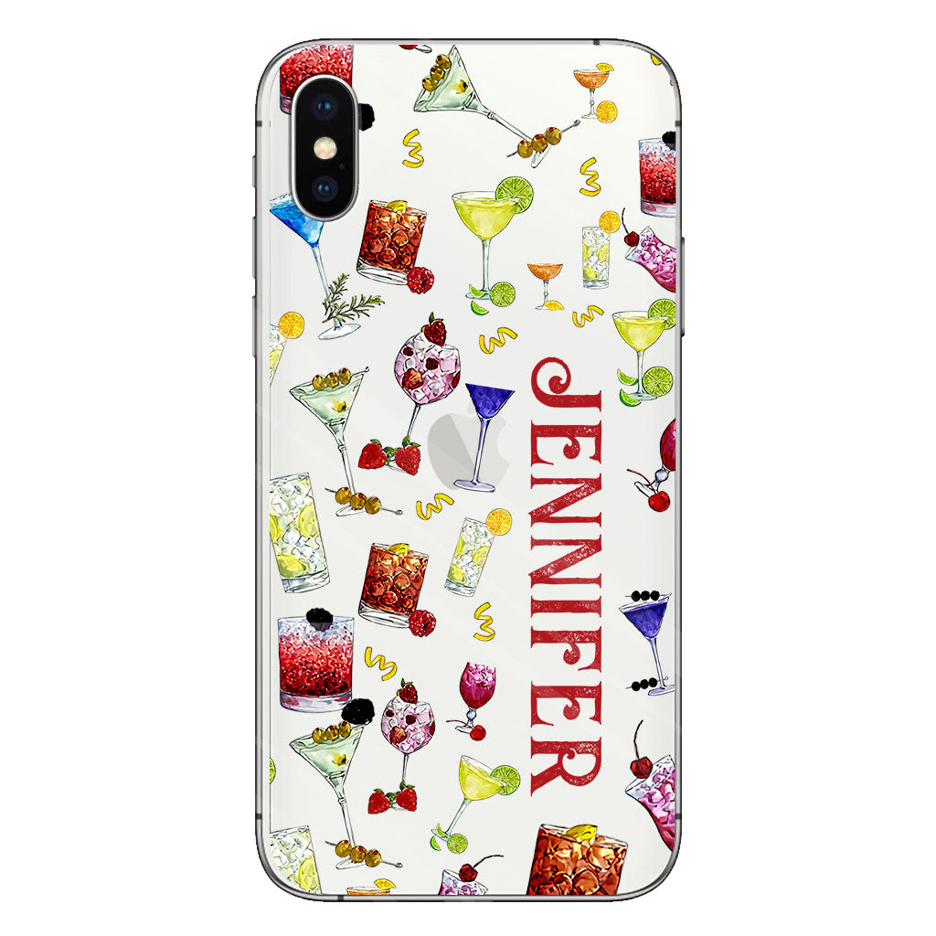 Sommerfeeling – Personalisierte transparente Cocktail-Handyhülle