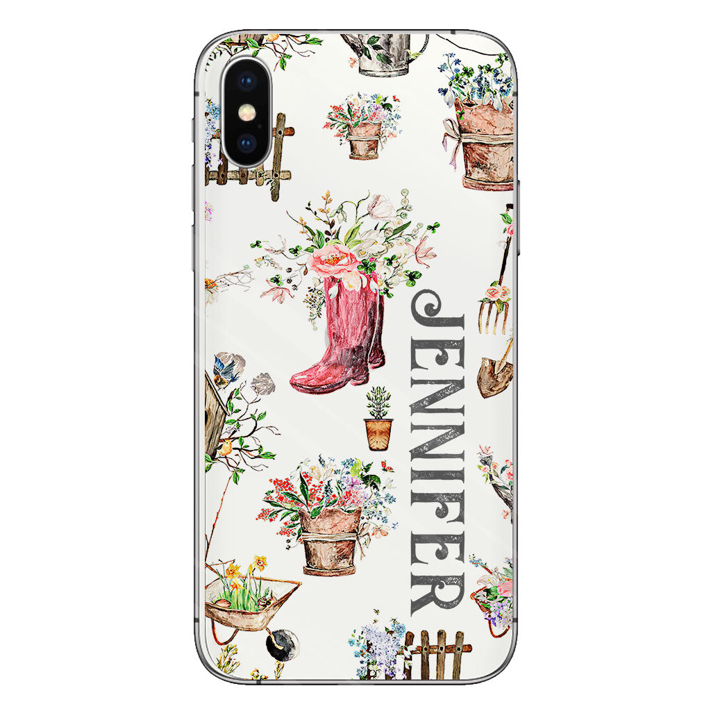 Lovely Gardening Items - Personalized Gardening Clear Phone Case