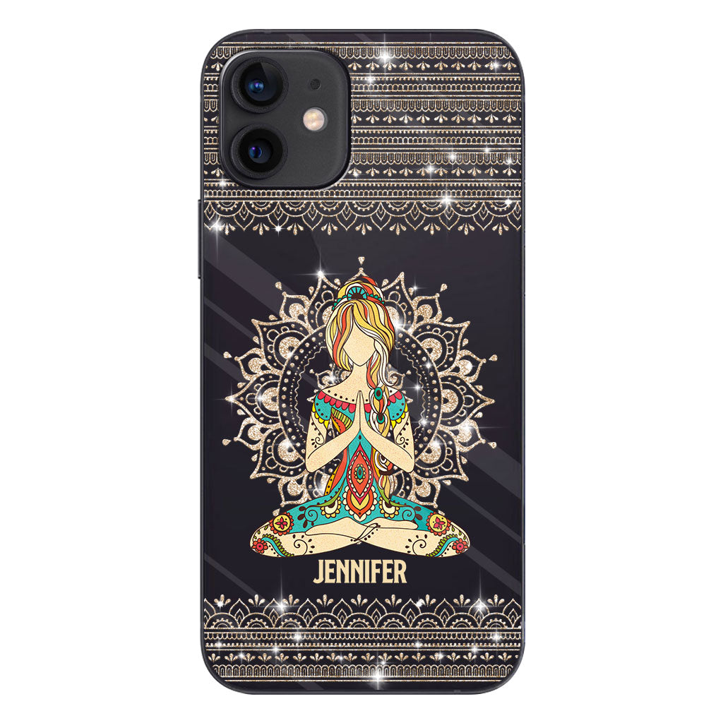 Laissez tomber - Coque de téléphone transparente personnalisée de yoga