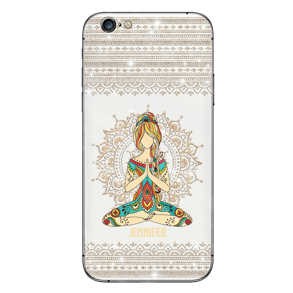 Laissez tomber - Coque de téléphone transparente personnalisée de yoga