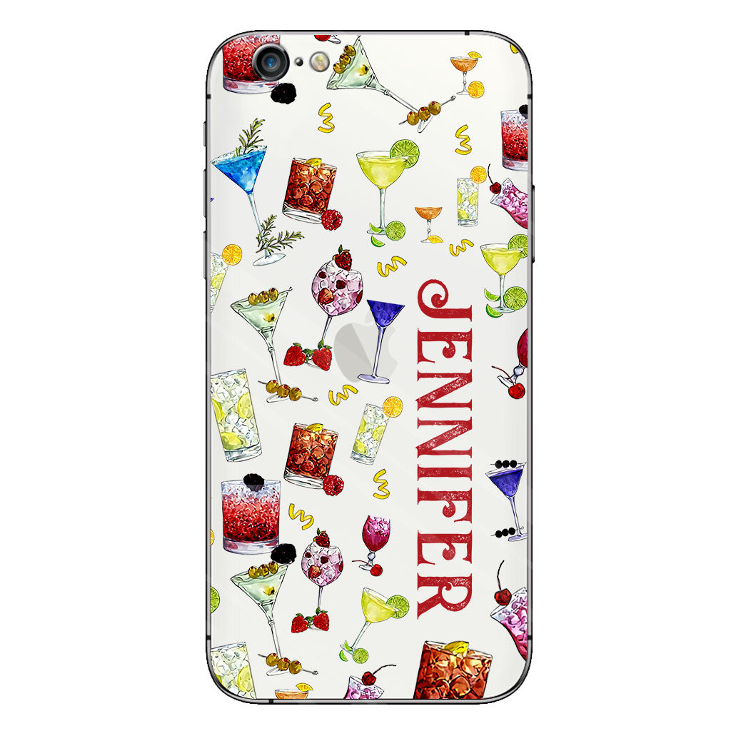 Sommerfeeling – Personalisierte transparente Cocktail-Handyhülle