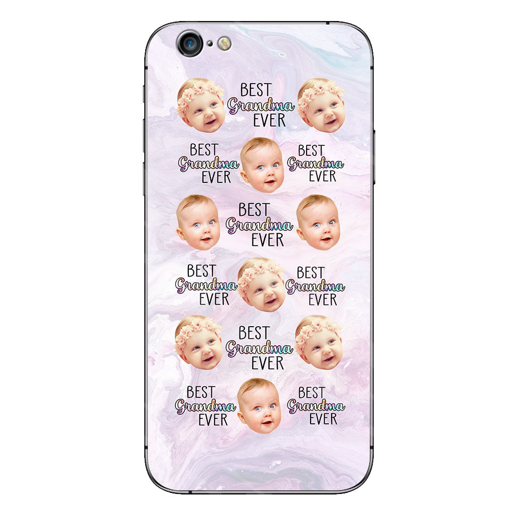 Meilleure grand-mère du monde - Cadeau pour grand-mère, maman, tante - Coque de téléphone transparente personnalisée