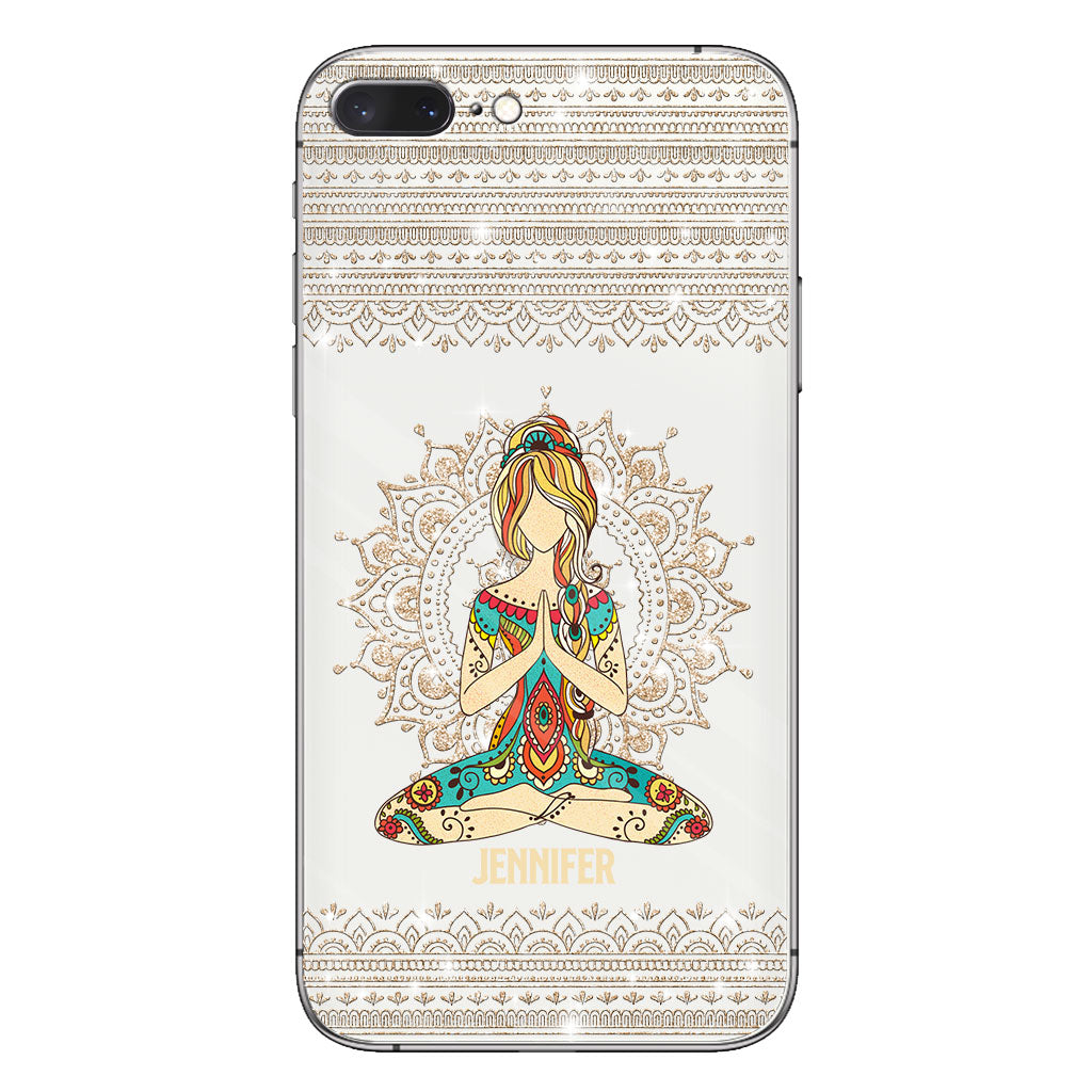 Laissez tomber - Coque de téléphone transparente personnalisée de yoga