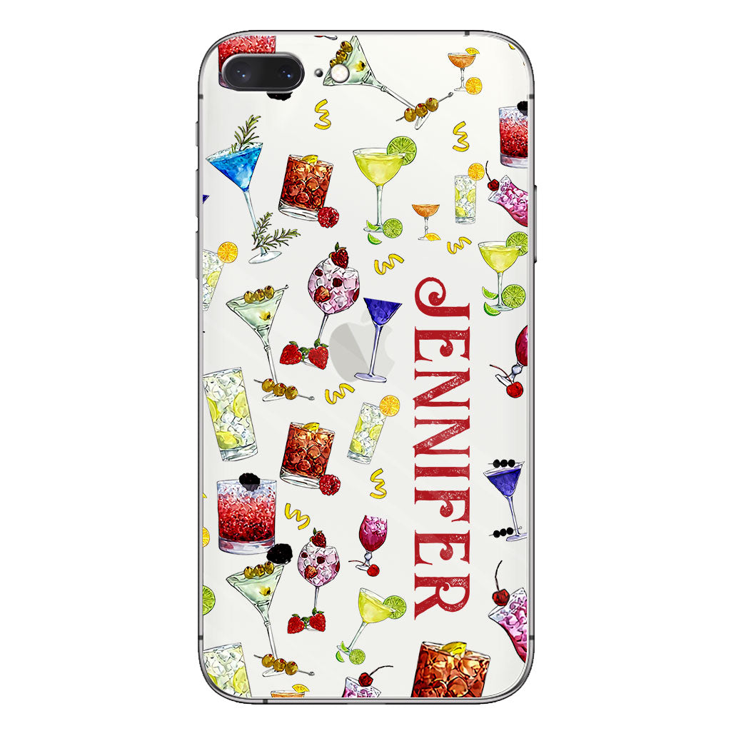 Sommerfeeling – Personalisierte transparente Cocktail-Handyhülle