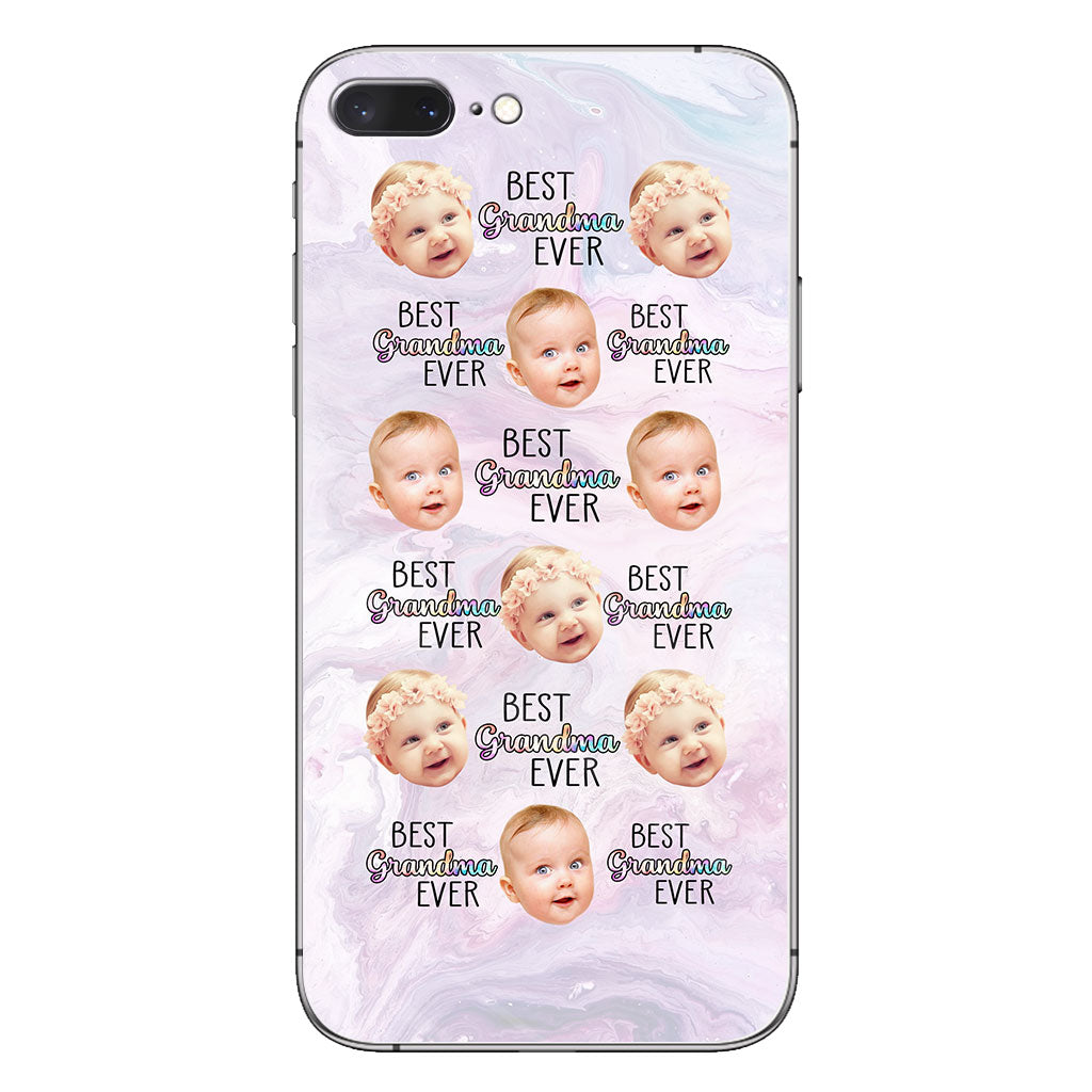 Meilleure grand-mère du monde - Cadeau pour grand-mère, maman, tante - Coque de téléphone transparente personnalisée