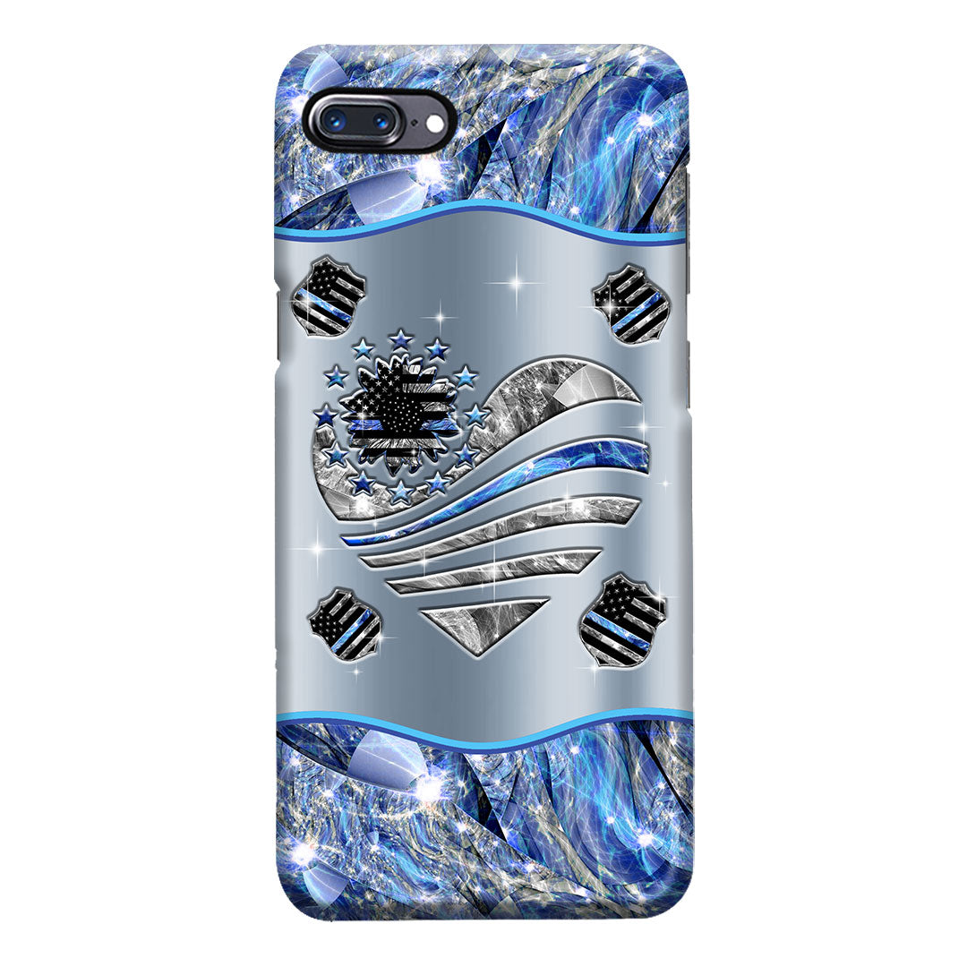 Coque de téléphone personnalisée « Soutien aux pattes » pour policier