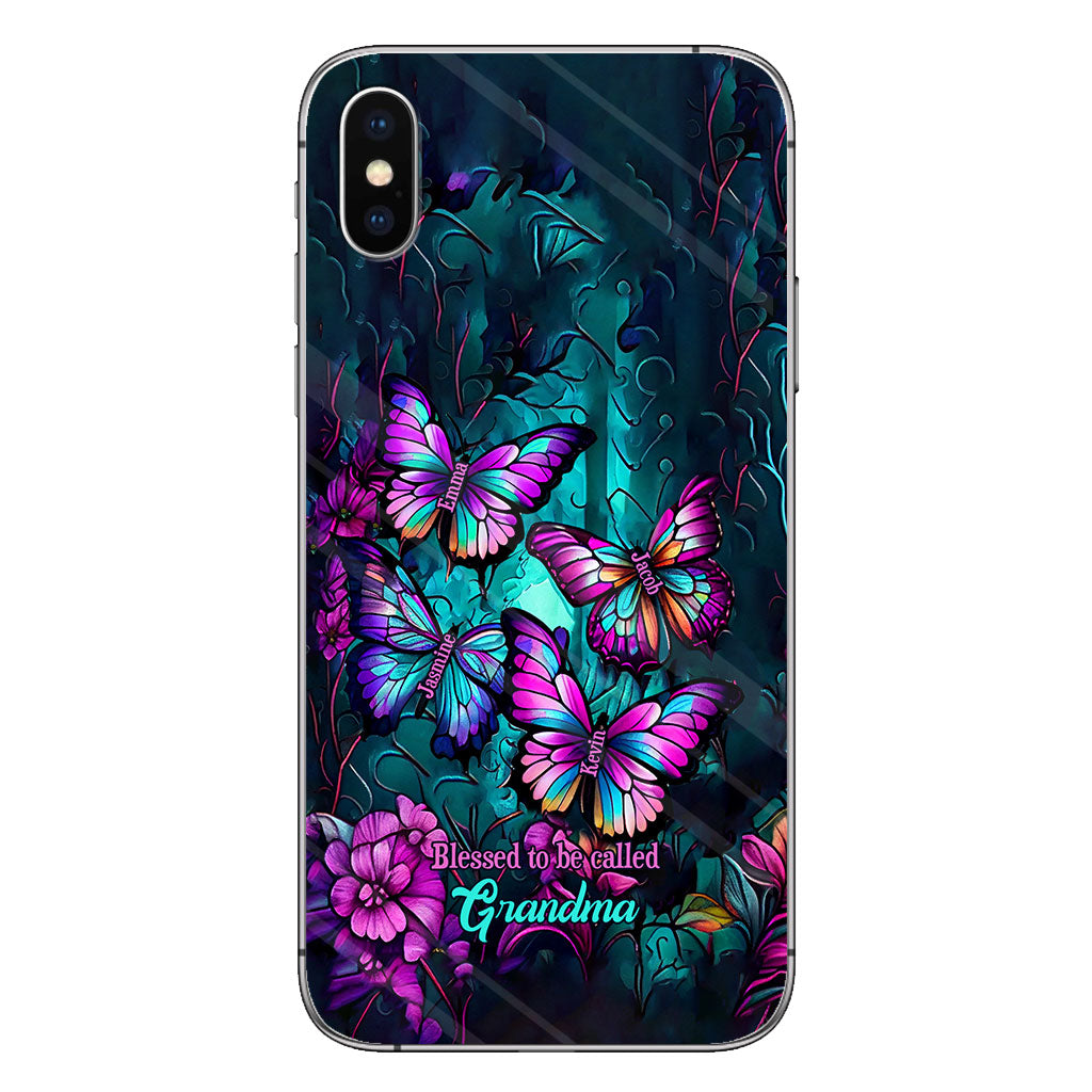 Grandma's Butterflies - Personalized Grandma Phone Case