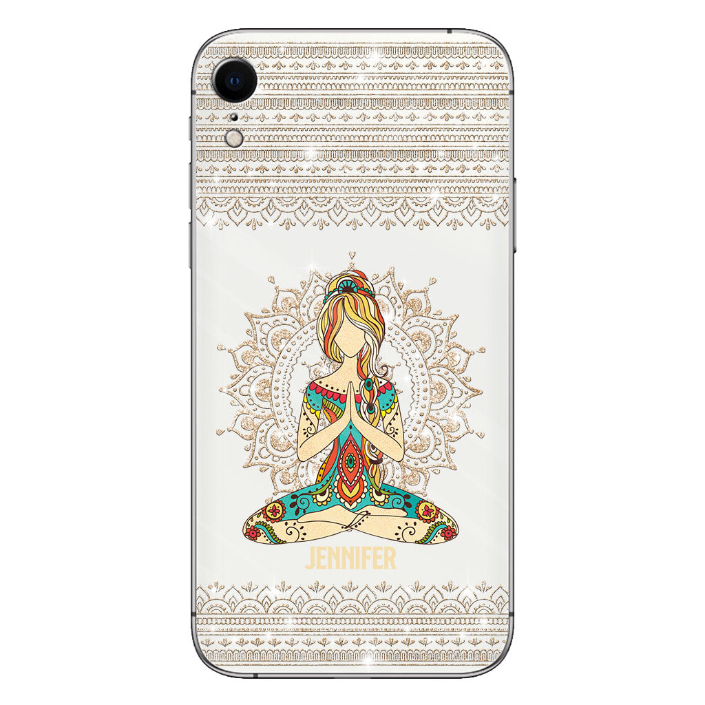 Laissez tomber - Coque de téléphone transparente personnalisée de yoga