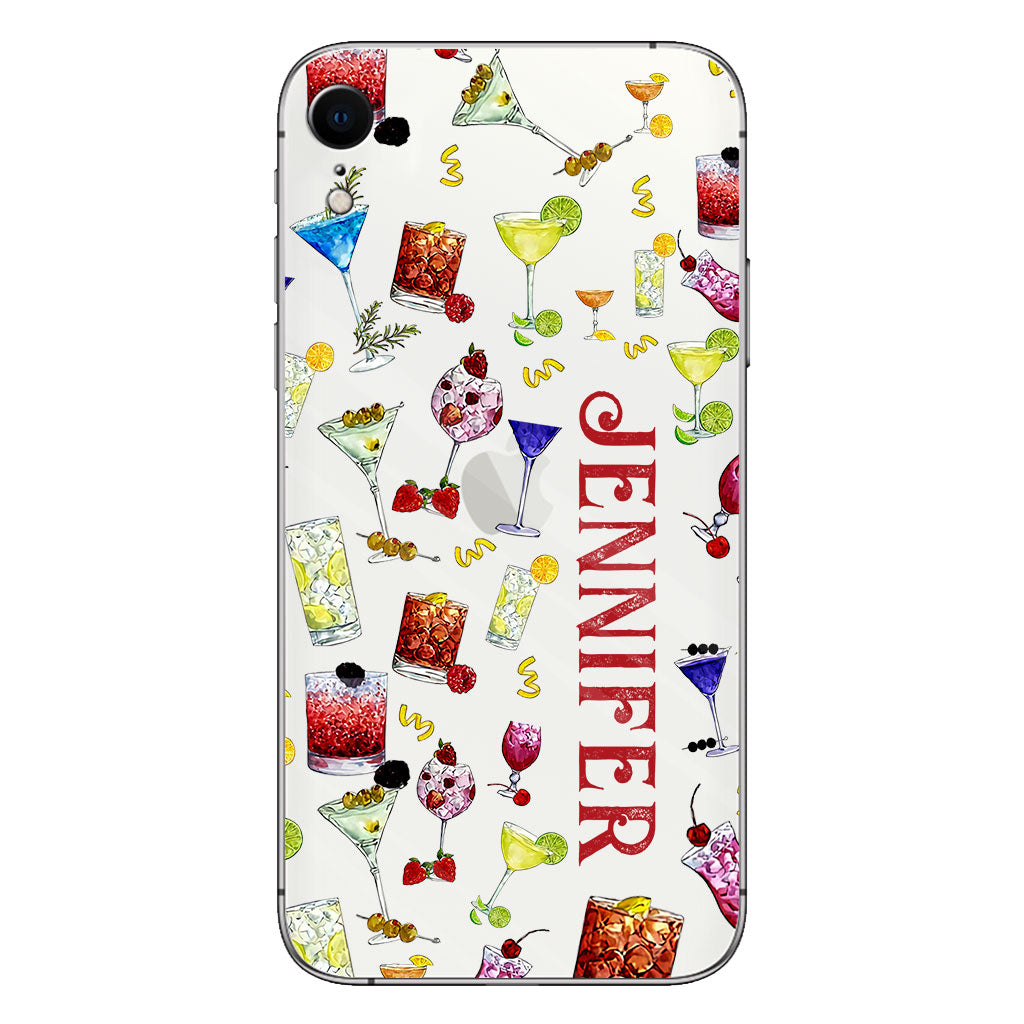 Sommerfeeling – Personalisierte transparente Cocktail-Handyhülle