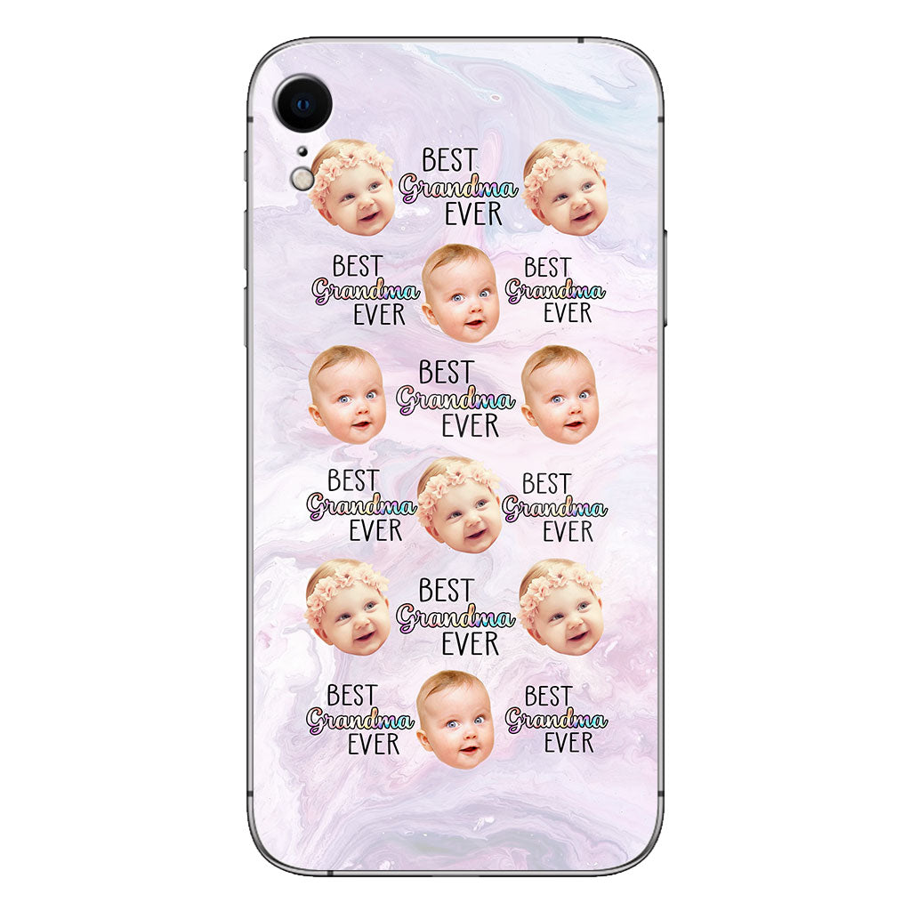 Meilleure grand-mère du monde - Cadeau pour grand-mère, maman, tante - Coque de téléphone transparente personnalisée