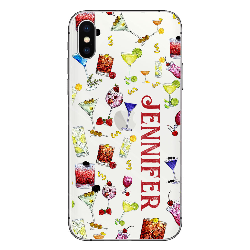 Sommerfeeling – Personalisierte transparente Cocktail-Handyhülle