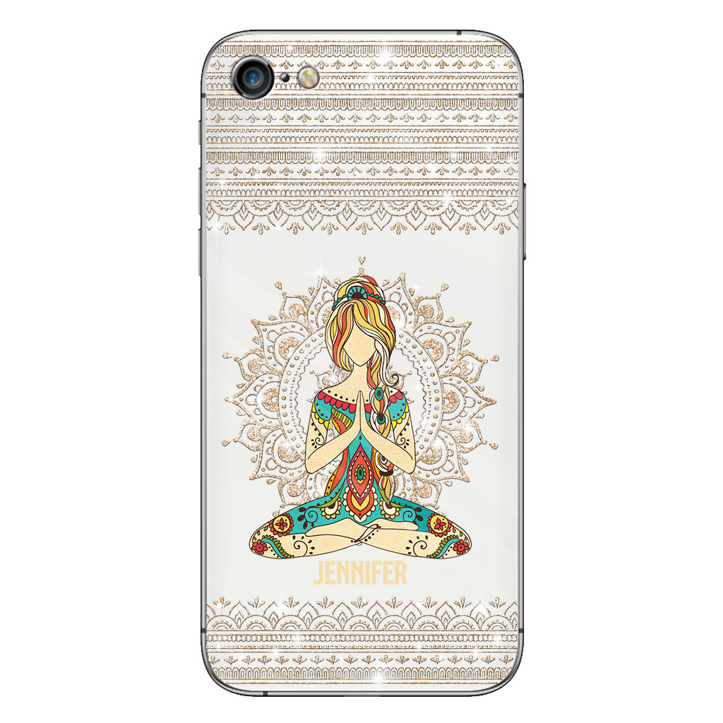 Laissez tomber - Coque de téléphone transparente personnalisée de yoga