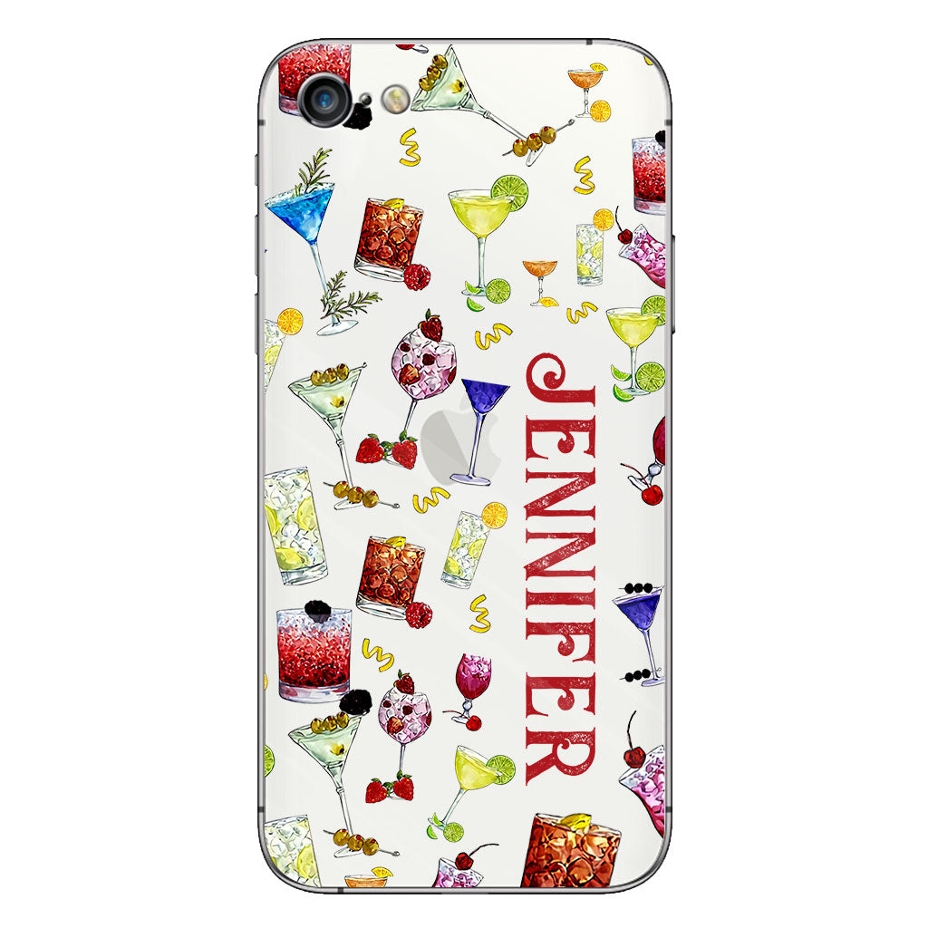 Sommerfeeling – Personalisierte transparente Cocktail-Handyhülle