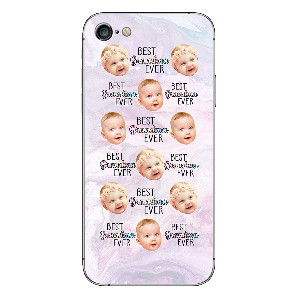 Meilleure grand-mère du monde - Cadeau pour grand-mère, maman, tante - Coque de téléphone transparente personnalisée