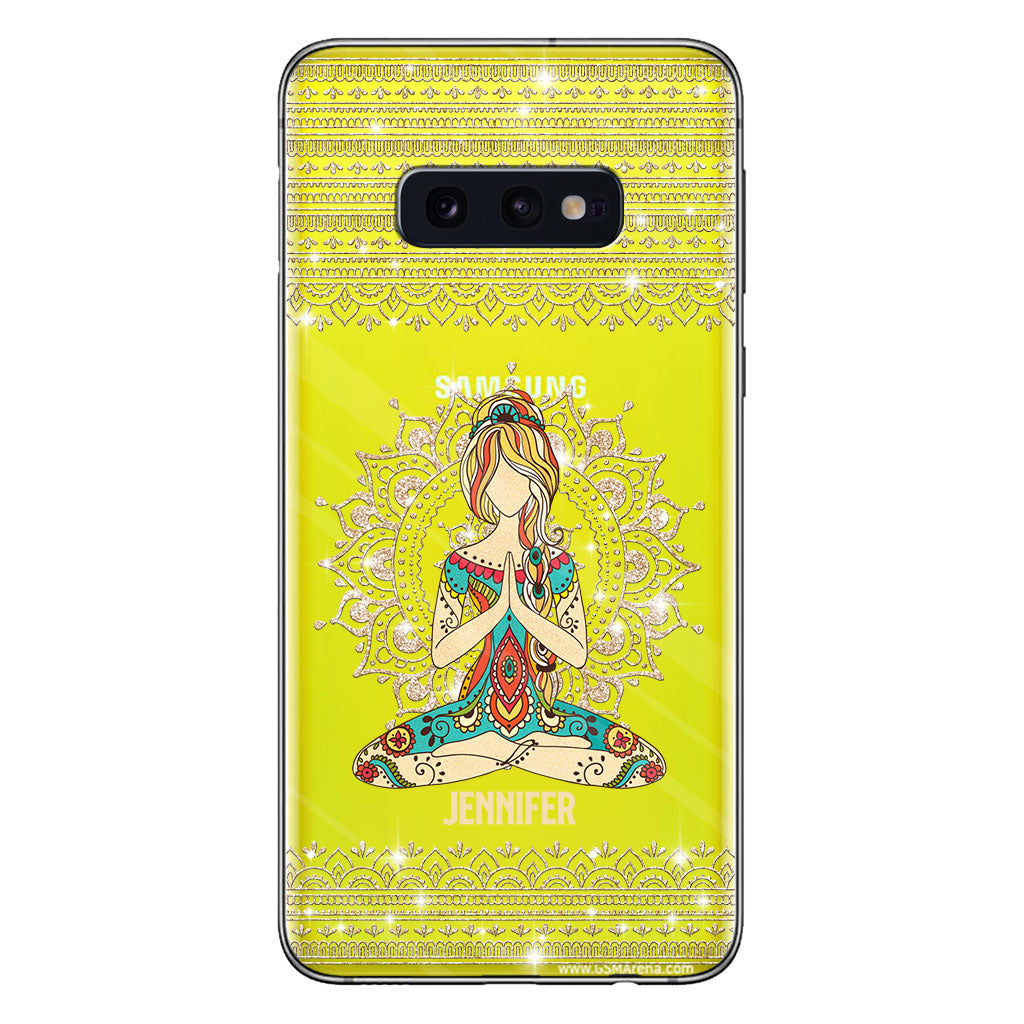 Laissez tomber - Coque de téléphone transparente personnalisée de yoga