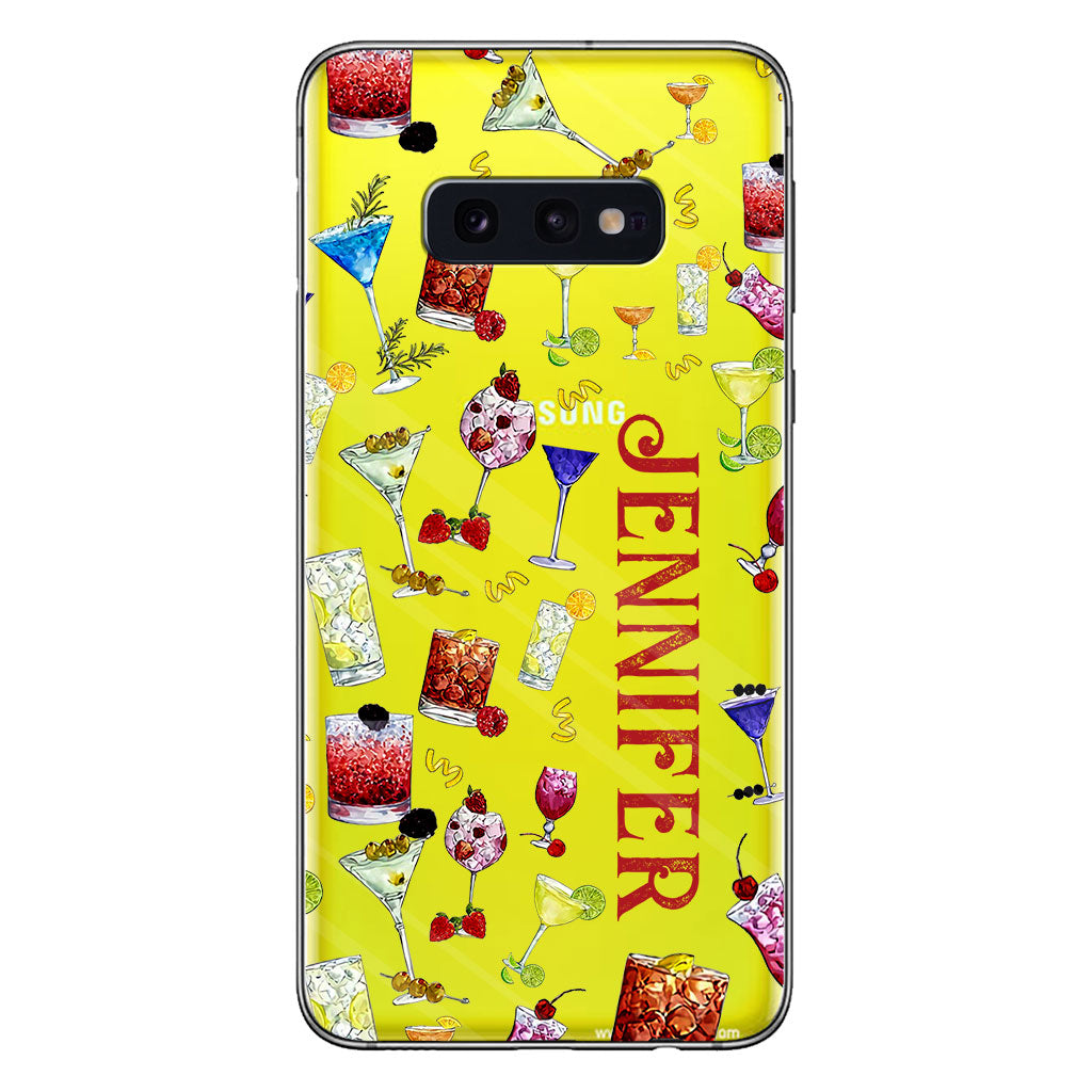 Sommerfeeling – Personalisierte transparente Cocktail-Handyhülle