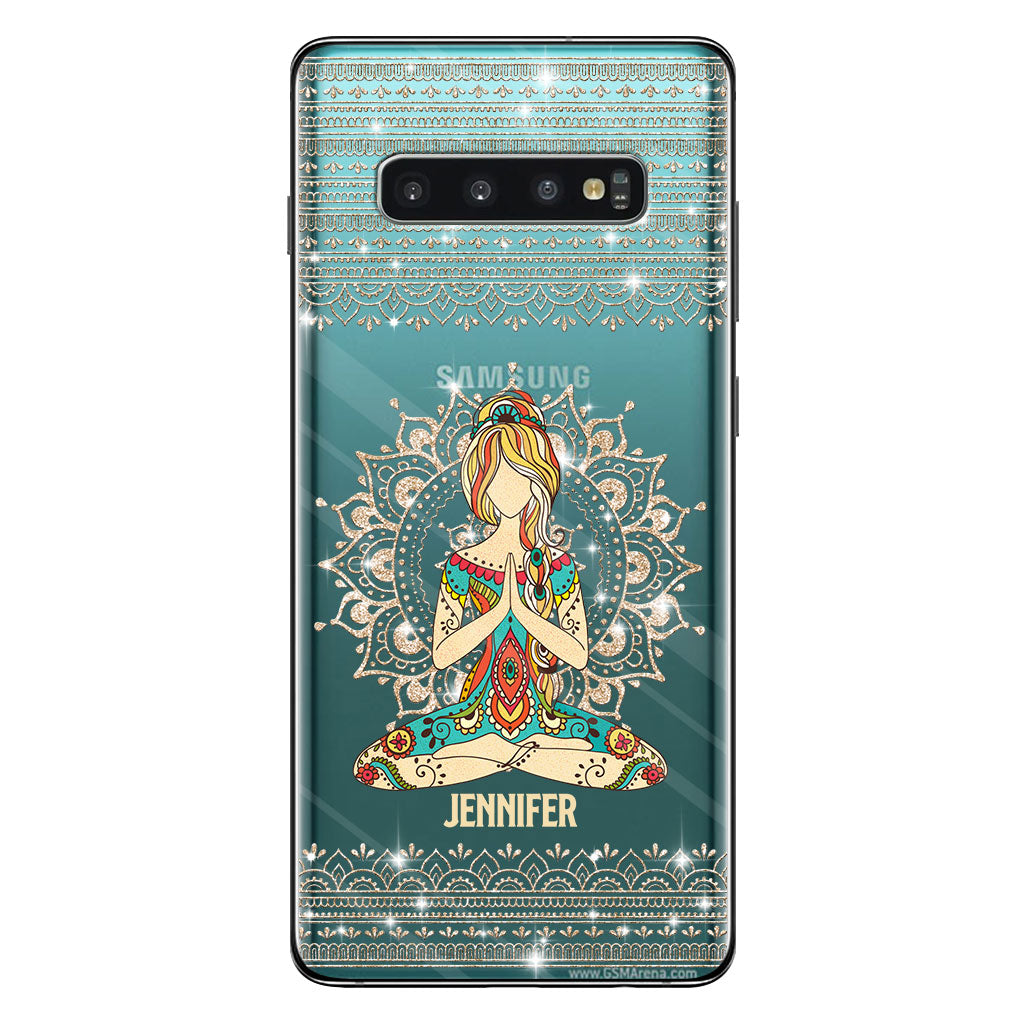 Laissez tomber - Coque de téléphone transparente personnalisée de yoga