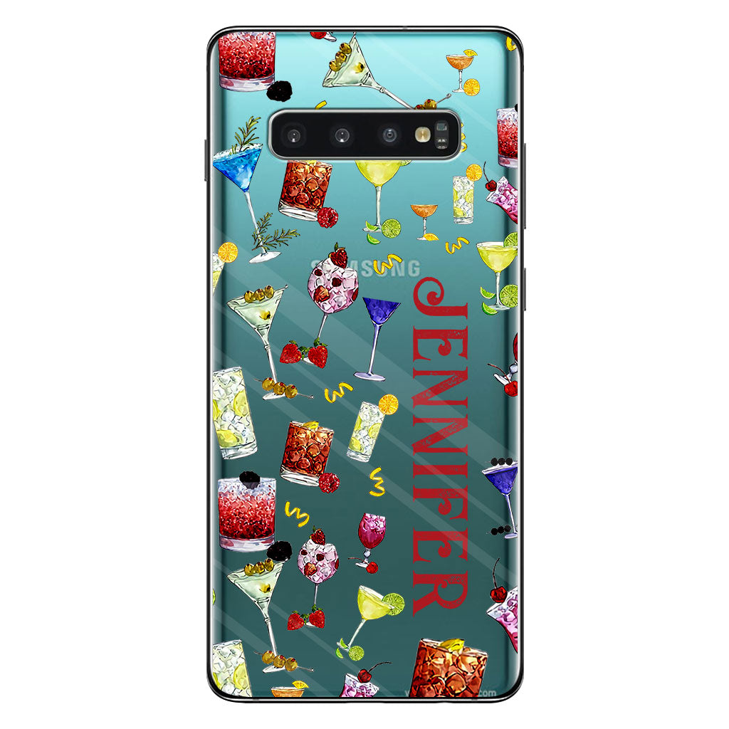 Sommerfeeling – Personalisierte transparente Cocktail-Handyhülle